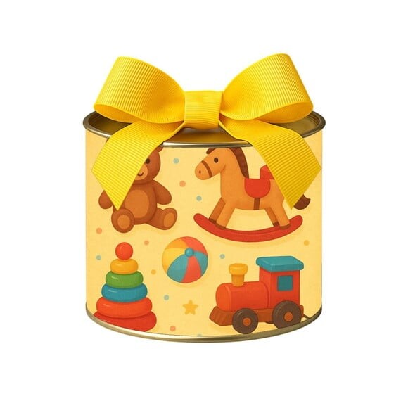 Tubo Lata Metalizada 7x10 Brinquedos Clássicos
