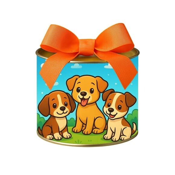 Tubo Lata Metalizada 7x10 Cachorrinhos