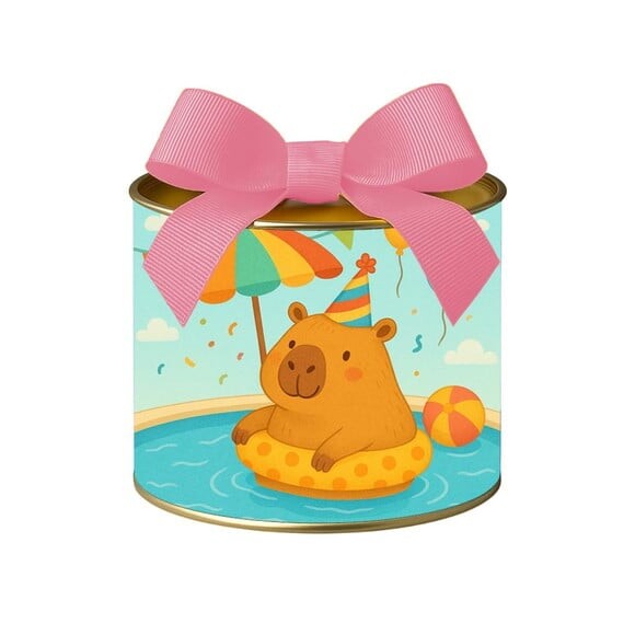 Tubo Lata Metalizada 7x10 Capivara Pool Party