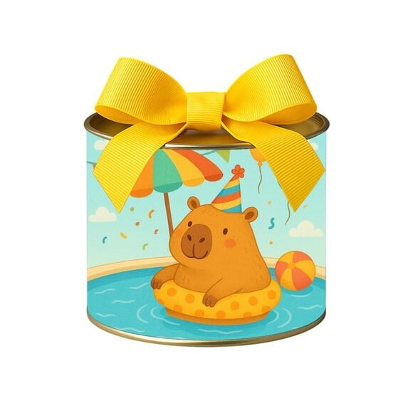 Tubo Lata Metalizada 7x10 Capivara Pool Party