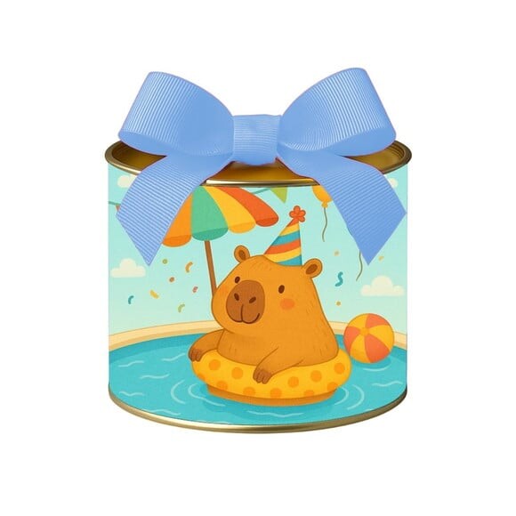 Tubo Lata Metalizada 7x10 Capivara Pool Party