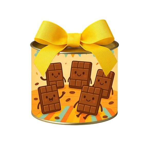 Tubo Lata Metalizada 7x10 Chocolates