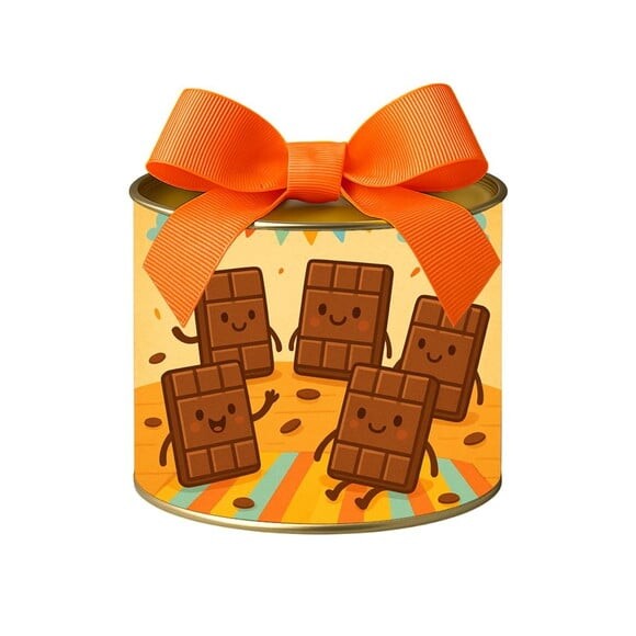 Tubo Lata Metalizada 7x10 Chocolates