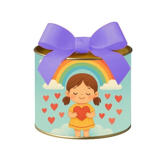 Tubo Lata Metalizada 7x10 Chuva de Amor