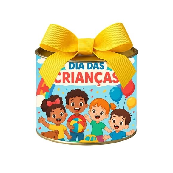 Tubo Lata Metalizada 7x10 Dia das Crianças