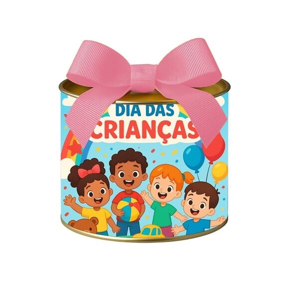 Tubo Lata Metalizada 7x10 Dia das Crianças