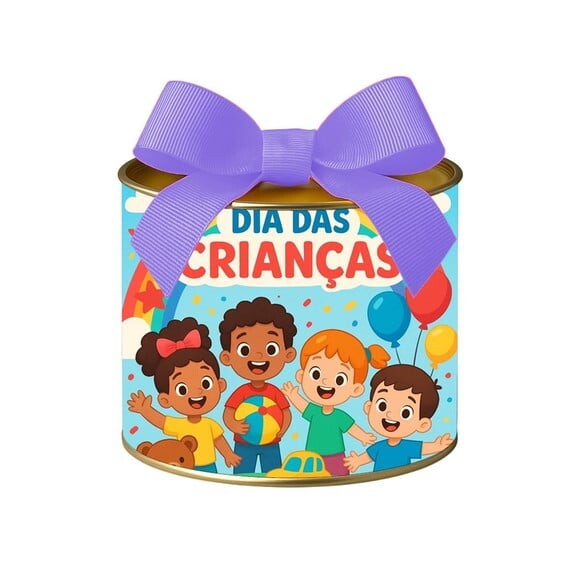 Tubo Lata Metalizada 7x10 Dia das Crianças