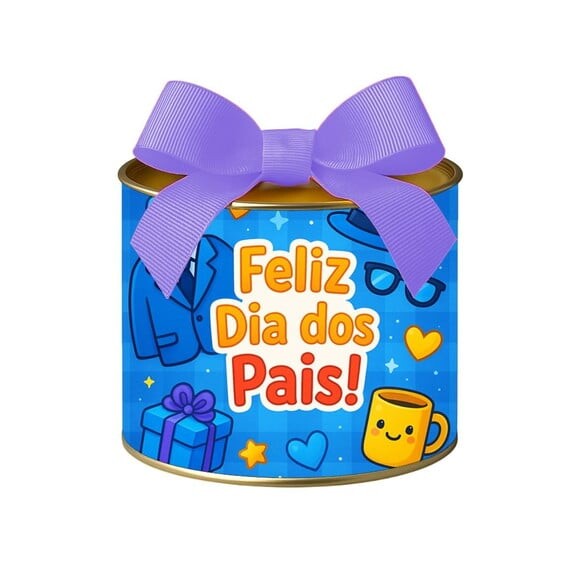 Tubo Lata Metalizada 7x10 Dia dos Pais