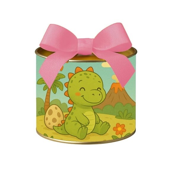 Tubo Lata Metalizada 7x10 Dinossauro Baby