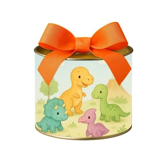 Tubo Lata Metalizada 7x10 Dinossauros Baby