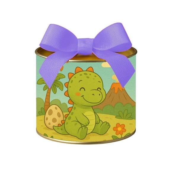 Tubo Lata Metalizada 7x10 Dinossauro Baby
