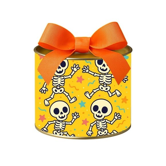 Tubo Lata Metalizada 7x10 Esqueletinhos Kids