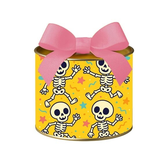 Tubo Lata Metalizada 7x10 Esqueletinhos Kids