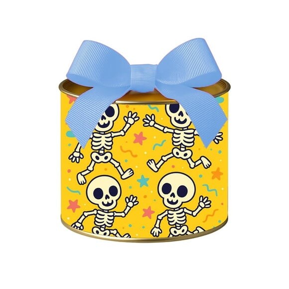 Tubo Lata Metalizada 7x10 Esqueletinhos Kids