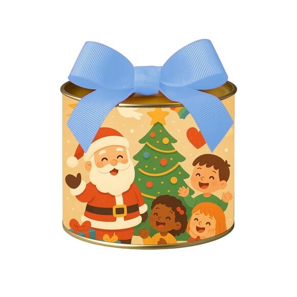 Tubo Lata Metalizada 7x10 Feliz Natal