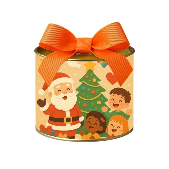 Tubo Lata Metalizada 7x10 Feliz Natal