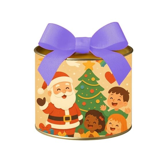 Tubo Lata Metalizada 7x10 Feliz Natal
