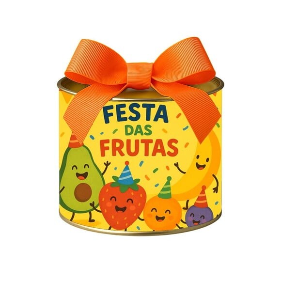 Tubo Lata Metalizada 7x10 Festa das Frutas