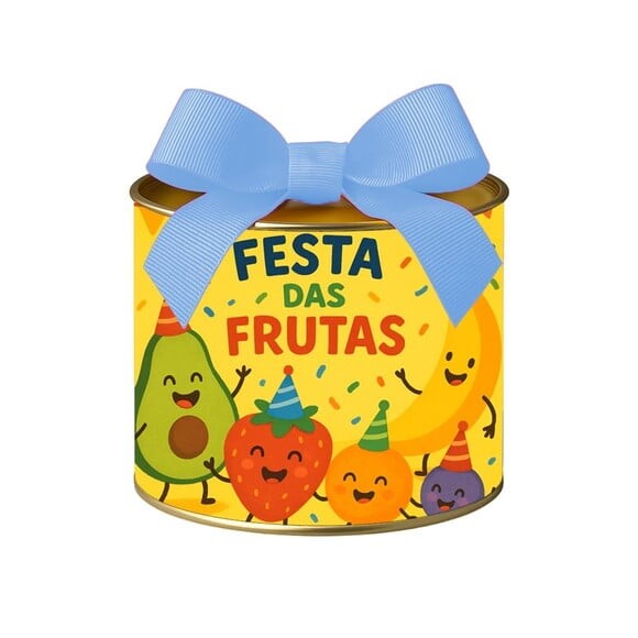 Tubo Lata Metalizada 7x10 Festa das Frutas
