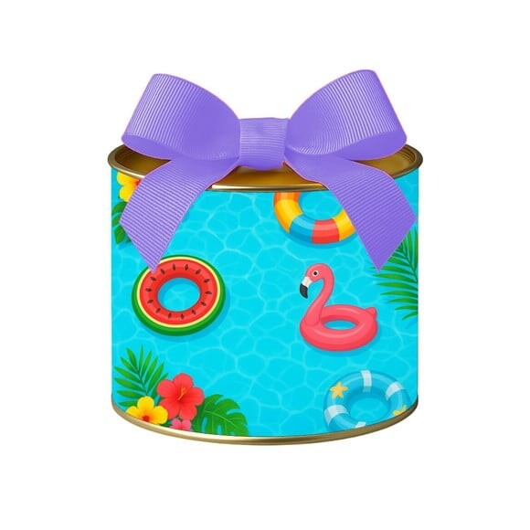 Tubo Lata Metalizada 7x10 Festa na Piscina