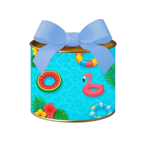Tubo Lata Metalizada 7x10 Festa na Piscina