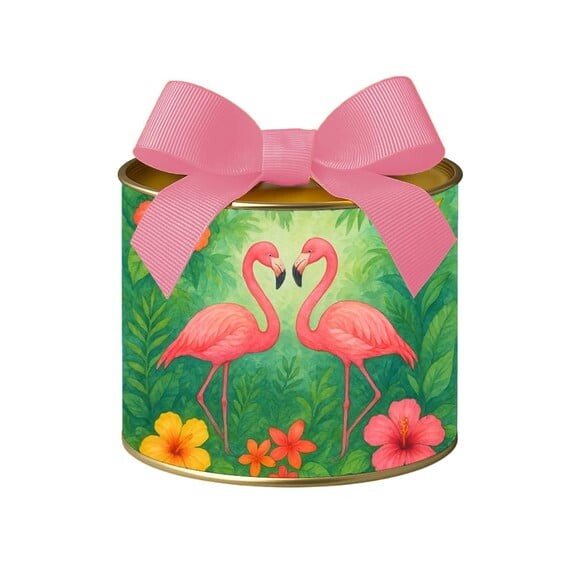 Tubo Lata Metalizada 7x10 Flamingo Aquarela