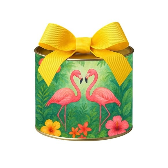 Tubo Lata Metalizada 7x10 Flamingo Aquarela