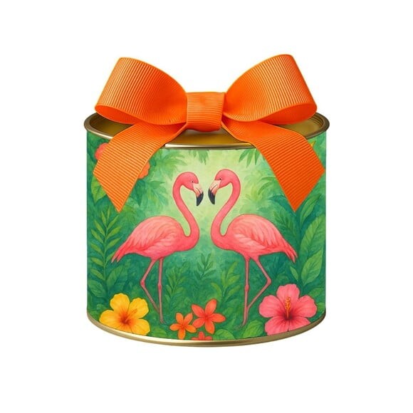 Tubo Lata Metalizada 7x10 Flamingo Aquarela