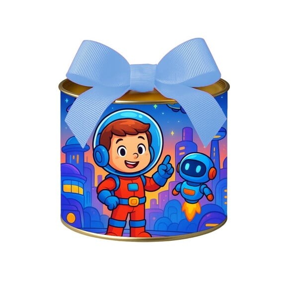 Tubo Lata Metalizada 7x10 Futurismo Infantil
