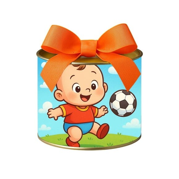 Tubo Lata Metalizada 7x10 Futebol Baby