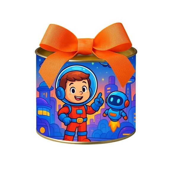 Tubo Lata Metalizada 7x10 Futurismo Infantil
