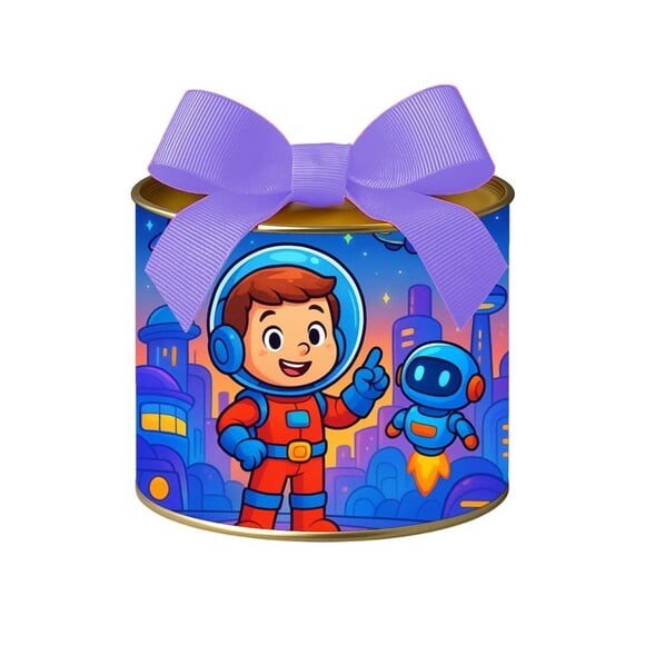Tubo Lata Metalizada 7x10 Futurismo Infantil