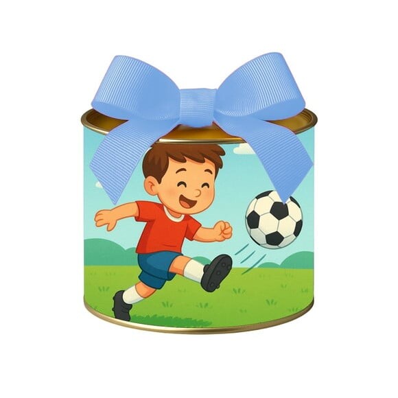 Tubo Lata Metalizada 7x10 Jogador de Futebol