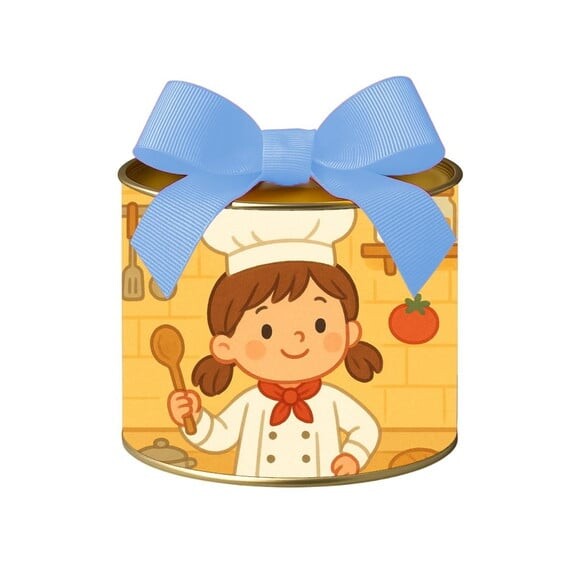 Tubo Lata Metalizada 7x10 Mini Chefe Menina