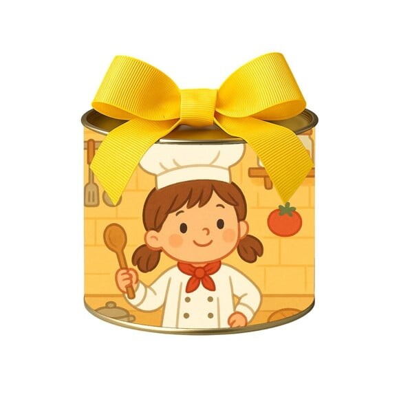 Tubo Lata Metalizada 7x10 Mini Chefe Menina