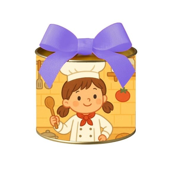 Tubo Lata Metalizada 7x10 Mini Chefe Menina