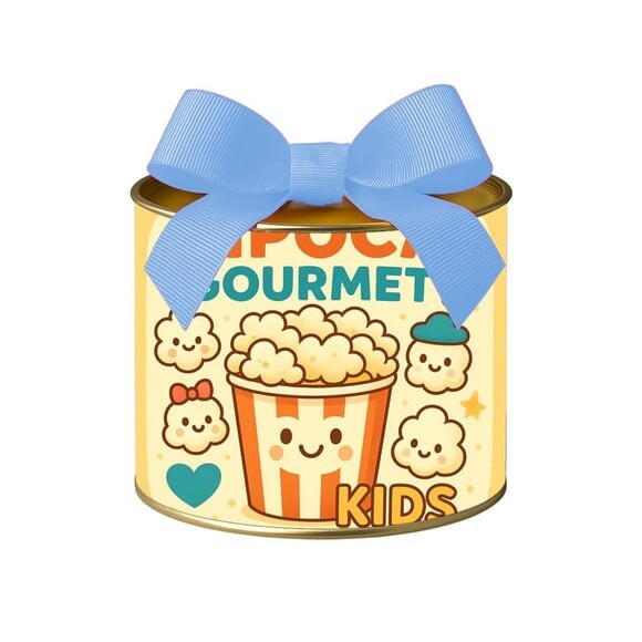 Tubo Lata Metalizada 7x10 Pipoca Gourmet Kids
