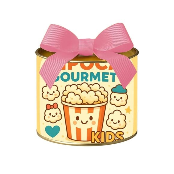Tubo Lata Metalizada 7x10 Pipoca Gourmet Kids
