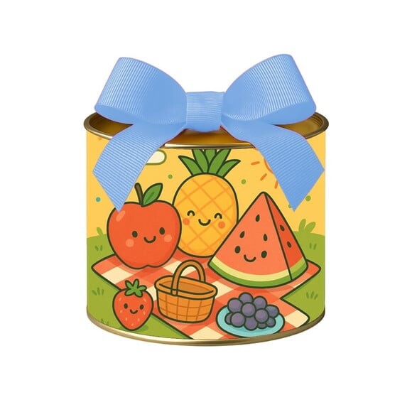 Tubo Lata Metalizada 7x10 Piquenique das Frutas