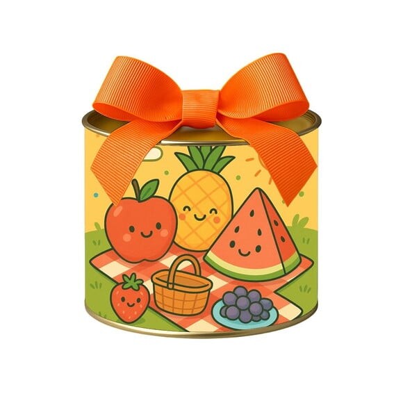 Tubo Lata Metalizada 7x10 Piquenique das Frutas