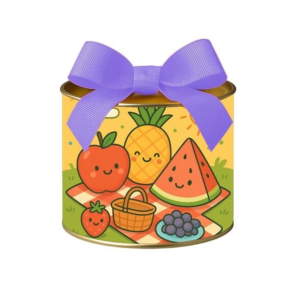 Tubo Lata Metalizada 7x10 Piquenique das Frutas