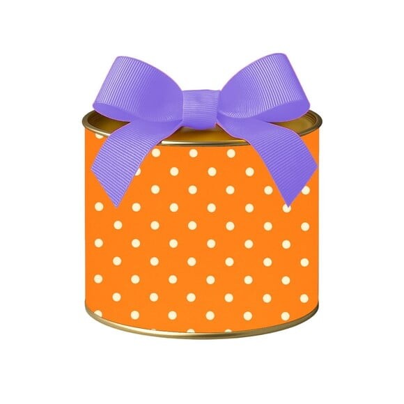 Tubo Lata Metalizada 7x10 Poá Laranja