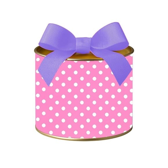 Tubo Lata Metalizada 7x10 Poá Rosa Pink