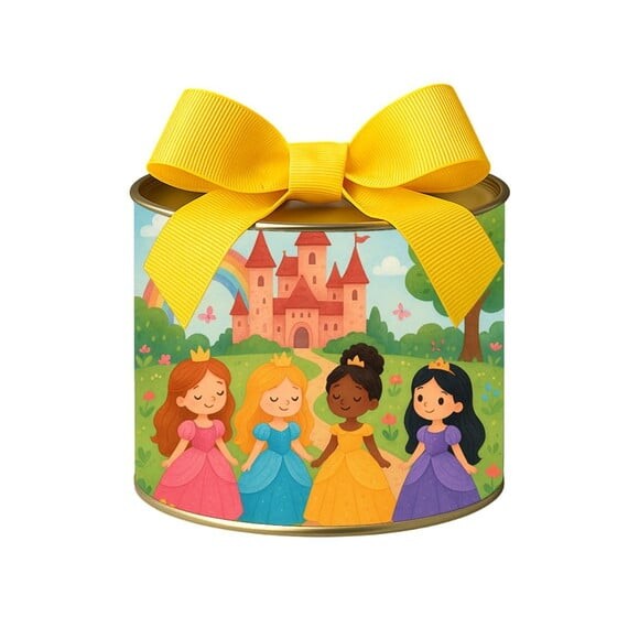 Tubo Lata Metalizada 7x10 Princesas Encantadas
