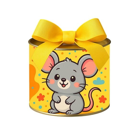 Tubo Lata Metalizada 7x10 Ratinho Fofo