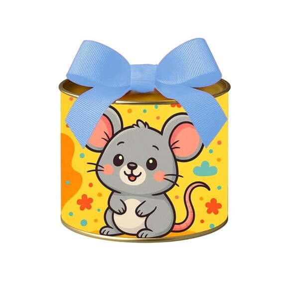 Tubo Lata Metalizada 7x10 Ratinho Fofo