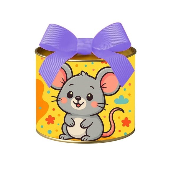 Tubo Lata Metalizada 7x10 Ratinho Fofo