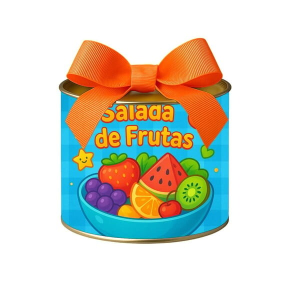 Tubo Lata Metalizada 7x10 Salada de Frutas