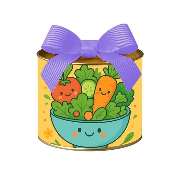 Tubo Lata Metalizada 7x10 Salada Divertida