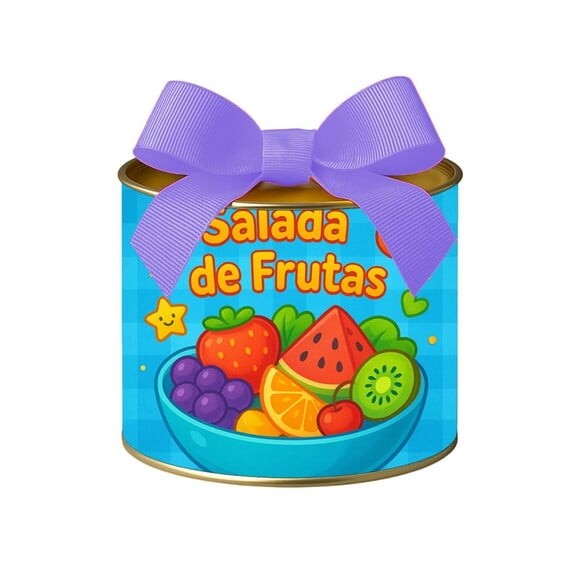 Tubo Lata Metalizada 7x10 Salada de Frutas